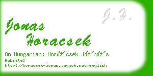 jonas horacsek business card